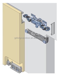 Porte coulissante en bois dissimulée sans rail pour intérieur minimaliste – Idéale pour appartement, chambre, salon, cuisine, hôtel – Porte discrète - Product Image 6