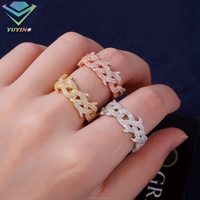 Anillo de Moissanita de Diseño de Moda, Joyería Fina de Plata de Ley 925, Anillo Hip Hop para Hombre y Mujer, Anillo Cubano con Diamante de Moissanita VVS