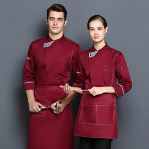 Chaqueta de chef de Otoño de manga larga Uniformes de restaurante y bar de manga corta Abrigos Uniforme de chef - Product Image 4