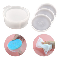 Ensemble de 4 moules en silicone rectangulaires et ronds pour sous-verres en résine avec support et boîte de rangement pour sous-verres, moule en silicone pour artisanat DIY DM186
