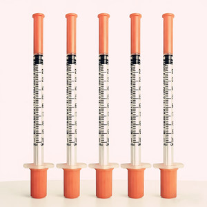 <span class=keywords><strong>Seringue</strong></span> à insuline médicale jetable stérile en plastique EO, calibre 31, 1 ml, 8 mm, aiguille fixe indolore, usage vétérinaire - Product Image 5