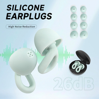 Bouchons d'oreilles réutilisables ultra-confortables et silencieux pour le sommeil et les voyages, protection auditive flexible en silicone