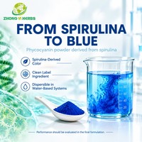Poudre de Phycocyanine Naturelle Extrait de Spiruline E3 E6 E12 E18 E25 E40 pour Colorant Alimentaire Bleu