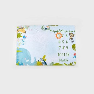 Couverture en flanelle polaire douce Milestone pour bébé Couvertures chaudes d'hiver pour la photographie - Product Image 1