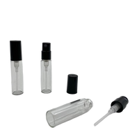 Flacon de parfum rond en verre transparent personnalisable de 2 ml, 3 ml, 5 ml pour huile parfumée