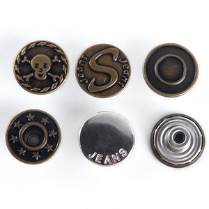 Biểu Tượng Tùy Chỉnh Kẽm Hợp Kim Kim Loại <span class=keywords><strong>Jeans</strong></span> Nút Cho Quần Denim Vòng Shank Tack Nút Thay Thế Phụ Kiện May Mặc - Product Image 5