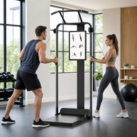 Estación de entrenamiento inteligente con espejo, máquina de gimnasio todo en uno para el hogar, entrenador con IA, entrenador con cable, pantalla táctil de 21 pulgadas, entrenamiento de cuerpo completo