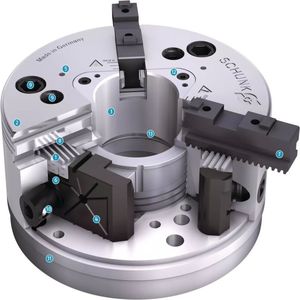 Mandrin de serrage à trois griffes Schunk Rota Thw Plus 315-104, fabriqué en Allemagne - Product Image 2