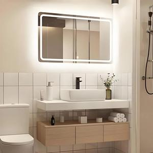 Meubles de salle de bain en bois massif, design moderne, gain de place, vasques simples - Product Image 1