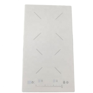 Table de cuisson à induction en verre blanc à 2 brûleurs - Product Image 1