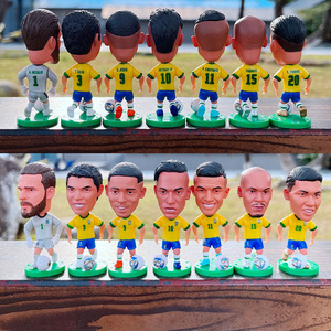 Figurine de collection en PVC de football brésilien, modèle Roneymar Carlos <span class=keywords><strong>Rivaldo</strong></span>, jouet de dessin animé pour bébé, ornements sportifs, échelle 1:12 - Product Image 3