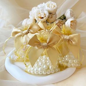 Bolsas de Organza de 10x15cm, Bolsitas de Malla Pequeñas con Lazo, Bolsa de Regalo para Fiestas, Bolsa con Cordón para Empacar Joyas, para Bodas y Eventos - Product Image 3