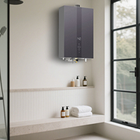 Chauffe-eau instantané sans réservoir en acier inoxydable portable de 16 L, haute pression, résistant à la corrosion, fonctionnant au gaz, GPL/gaz naturel