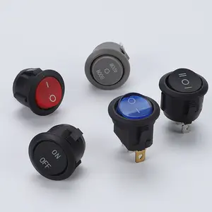 6A 250V KCD-2 Diameter 16mm 23mm 2/3 Position Rocker Switch 2/3 Way Round Panel On Off Rocker Switch