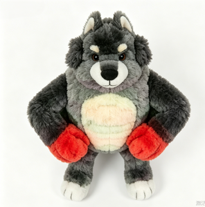 Giocattolo per Cani a Forma di <span class=keywords><strong>Lupo</strong></span> in Peluche, Resistente e Silenzioso, Sicuro e Morbido Anti-Noia per Cani - Product Image 4