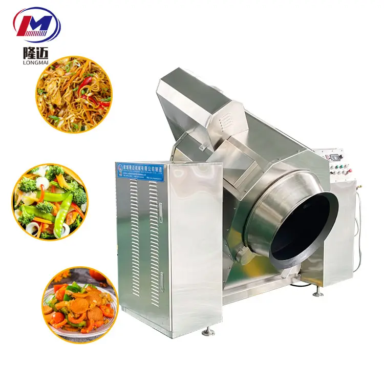 Commercial cooking machine automatic intelligent cooking robot fried rice machine drum cooking kettle with mixer electric price
