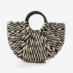 Sac à main en <span class=keywords><strong>paille</strong></span> de qualité supérieure avec poignées en <span class=keywords><strong>cuir</strong></span> Boho tissé fourre-tout femmes mode été sac de plage Durable <span class=keywords><strong>et</strong></span> Chic sac à main en <span class=keywords><strong>paille</strong></span> - Product Image 2