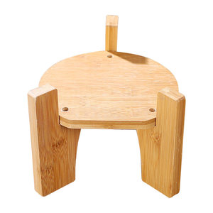 Supporto per bottiglie di vino in legno di bambù, vassoio per teiera, porta vasi, supporto per acquario, portabottiglie, mensola quadrata per fiori - Product Image 1