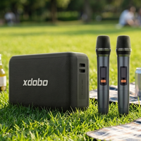 Enceinte de fête XDOBO X8 PRO avec 2 micros sans fil, 120W, entrée micro 6,5 mm, résistance à l'eau IPX5, batterie 20000 mAh, TWS, Type-C, égaliseur 3
