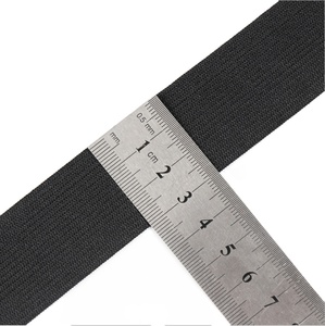 Faixa elástica trançada de malha macia para costura 1/1.5/2/2.5/3/4/5cm Largura em acessórios de vestuário de costura branco/preto - Product Image 1