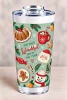 Mug publicitaire personnalisé en acier inoxydable avec insert en papier anti-renversement, cadeau de Noël, tasse à peindre soi-même