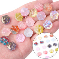 Bestone verre dégradé mignon ours patte perles enfants bricolage à la main Bracelet pendentif matériel bijoux lâche perle accessoires