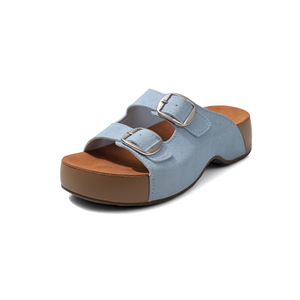 2026 Comfort Loose Birken Style Women Sandals Round Toe Thick Mid Sole <b>Strap</b> <b>Buckle</b> Genuine Leather Outdoor Slides - Product Image 6