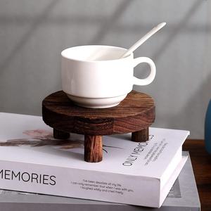 Présentoir rond en bois Riser présentoir bois Riser piédestal support pour bricolage décor à la maison et organisateur pour la décoration intérieure - Product Image 2