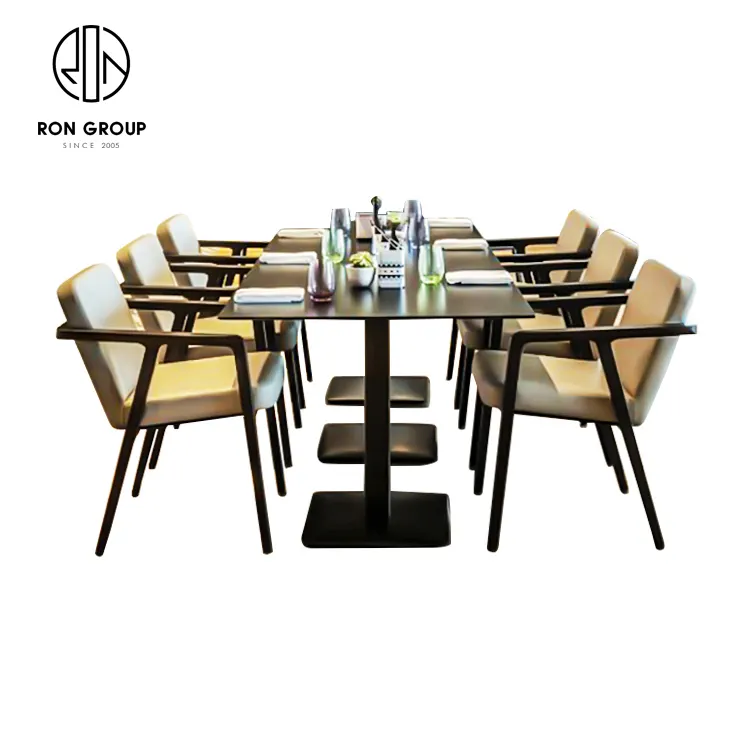 Diseño 3D personalizado muebles de restaurante Estilo nórdico cafetería banqueta restaurante interior mesa y silla cabina asiento sofá