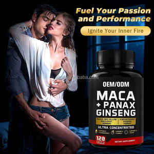 Konsantre Siyah Kırmızı Sarı Maca 10000mg Kore Panax <span class=keywords><strong>Ginseng</strong></span>'i 1400mg Yetişkinler İçin Besin Takviyesi Enerji Dayanıklılığı Odaklanmayı Destekler - Product Image 2