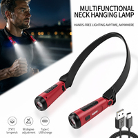 Lampe frontale LED 300LM rechargeable par USB avec interrupteur à double pression 90 °   Lampe de travail réglable pour la course nocturne et le camping