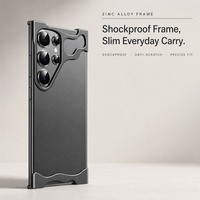 Étui de téléphone en métal sans cadre en alliage de zinc pour iPhone 18 Pro Max Samsung Galaxy S23 S24 S25 S26 Ultra OEM ODM Personnalisé Expédition rapide