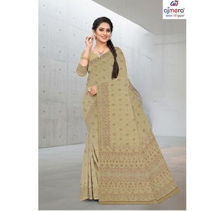 Soft Stylish Ajmera Cotton Saree Traditional Party Wear Elegant Printed Ethnic Fashion Collection Quick Dry All Seasons for - Product Image 3