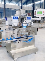 Machine automatique de fabrication de maamoul, unité d'encrustage à commande PLC, haute capacité, pour la production de produits alimentaires fourrés et de bonbons, avec laminoir à pâte