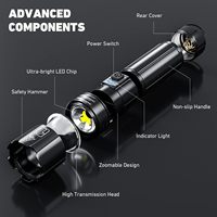 Aeternam P70 3000 Lumen Power bank zoom télescopique étanche rechargeable usb led lampe torche tactique lampe de poche extérieure