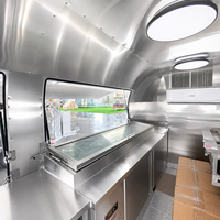 Chariot de vente ambulante mobile, remorque de restauration pour la vente de pizzas, café, hot-dogs, camion de restauration avec équipement pour restaurants