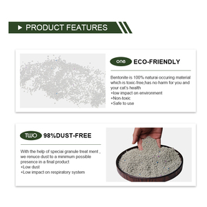 Litière pour chat en bentonite écologique <span class=keywords><strong>Wolfskin</strong></span>, vente chaude, forte agglomération, longue durée, sans poussière, sûre, multicolores, forme de boules pour chats - Product Image 4
