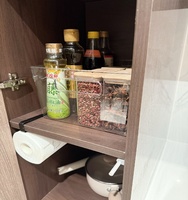 Armoires de cuisine italiennes haut de gamme, petites et luxueuses, en contreplaqué stratifié avec boîte fine tandem pour armoire de cuisine