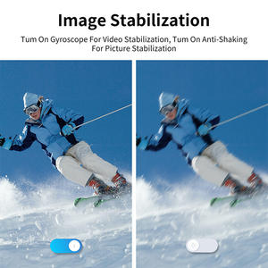 Caméra d'action professionnelle à double écran avec stabilisation gyroscopique 6 axes EIS, microphone externe, WiFi natif 5K, vente en gros d'usine - Product Image 5