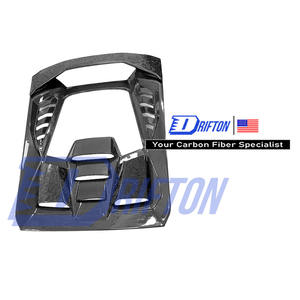 Cubierta de motor trasero de fibra de carbono seca estilo Tecnica para Lamborghini Huracan LP580 LP610 EVO 2014-2025 - Product Image 1