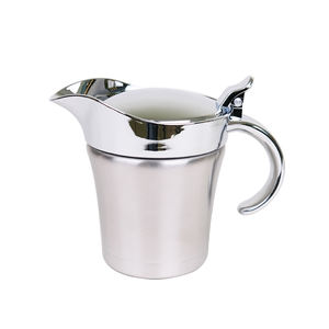 Pichet à sauce extra large isolé en acier inoxydable à double paroi Saucière électrique avec couvercle Récipient alimentaire pour cuisine - Product Image 1