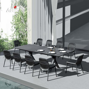 Artie, muebles modernos de lujo para Patio, sillas de mesa de jardín, marco de aluminio recubierto eléctrico, restaurante, comedor, juego de mesa al aire libre - Product Image 1