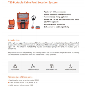 ระบบระบุตำแหน่งสายเคเบิลเสียหาย Tanbos T20 220v เทคโนโลยี TDR สำหรับการทดสอบและระบุตำแหน่งสายเคเบิลใต้ดินที่เสียหาย - Product Image 2