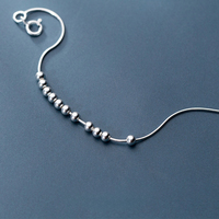 Exquis serpent chaîne bracelets de cheville 925 en argent Sterling mode perles Bracelet à breloques pour les femmes bijoux fins accessoires