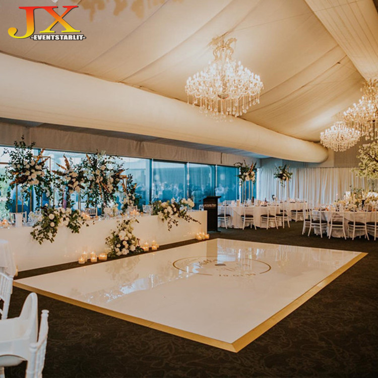 Pista de baile de boda blanca al por mayor, nuevo diseño, configuración rápida, laminado portátil para exteriores, pista de baile, eventos de fiesta de boda