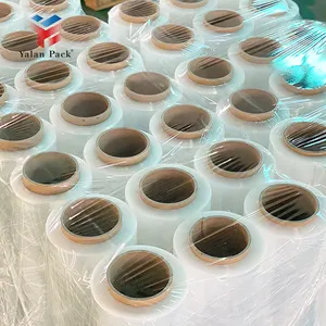 18 Mic Lldpe Wrapping Pallet trasparente Stretch Hood Film Packaging Film termoretraibile Wrap Roll Hand Clear Stretch Film
