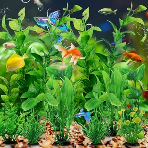 Práctico Set Completo de 10 Piezas de Decoración para Acuario, Plantas Artificiales de Agua, Set Completo de Paisajismo para Pecera, No Tóxico - Product Image 3