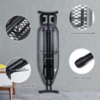 Planche à repasser pliable à hauteur réglable résistante à la chaleur avec support de fer