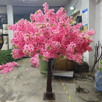 Pohon Bunga Emas Romantis untuk Dekorasi Pernikahan Indoor Outdoor, Pohon Sakura Buatan untuk Pernikahan
