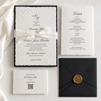 Suite d'invitations de mariage en papier de qualité supérieure, invitations de luxe personnalisées, kit pour fête de mariage